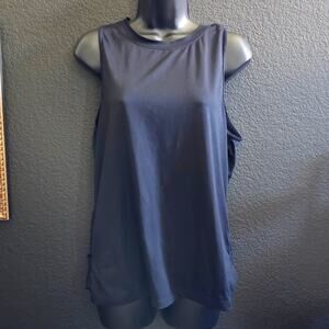 Fabletics Dry-Flex Open Back Tank Black Size Medium